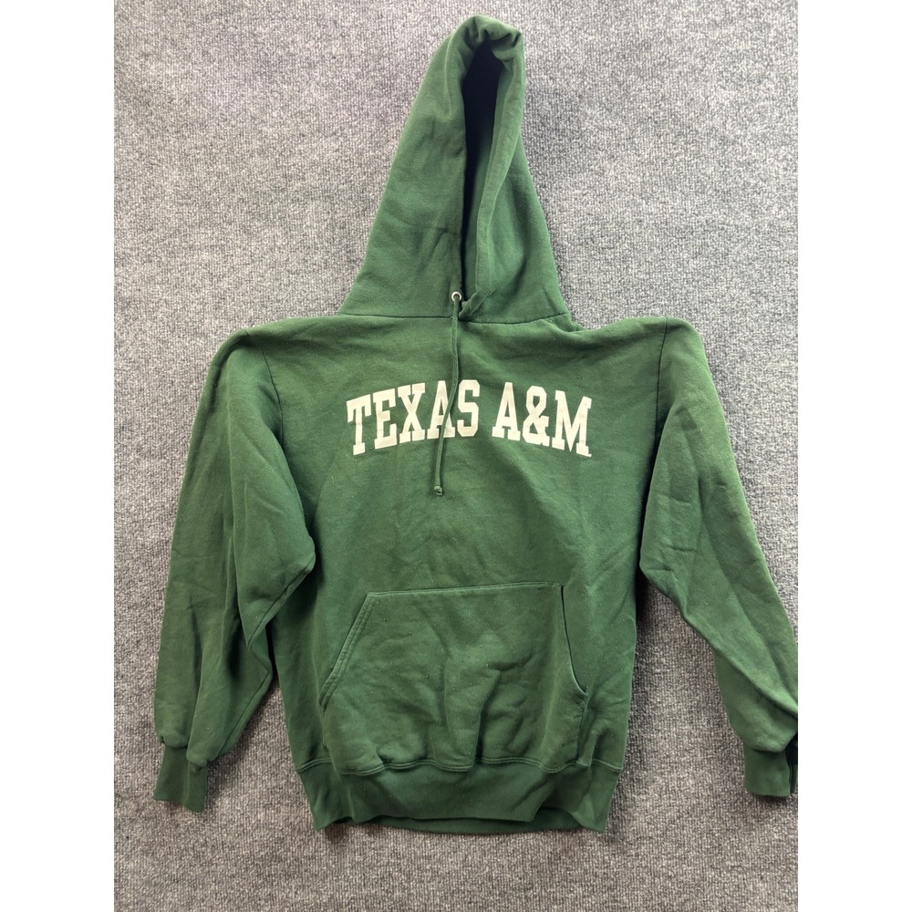 Jerzees Texas A&M Hoodie Unisex Small Green Pullover NuBlend Sweatshirt